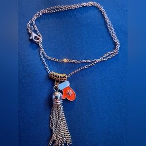 Winter Glove Tassel Necklace